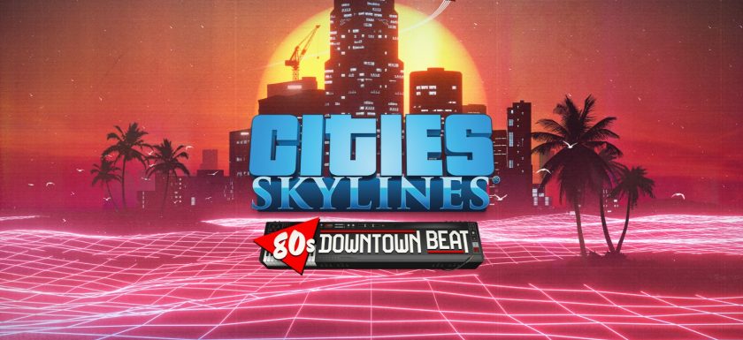 Cities: Skylines 80s Downtown Beat Radio Station Key Art
